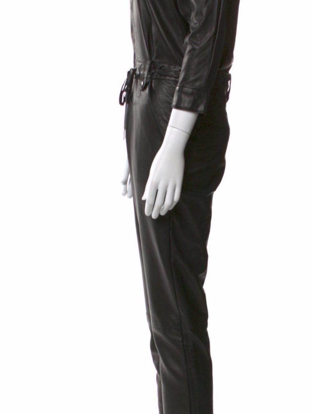 🦄 The Kooples 💯 lambskin Leather Jumpsuit - MSRP $1,000 - size 1/S - Picture 5 of 6